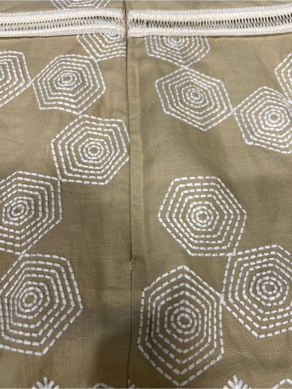 Alexis Delanna Ladder-stitch Mermaid Dress In Beige Embroidery Size Small - Picture 9 of 9